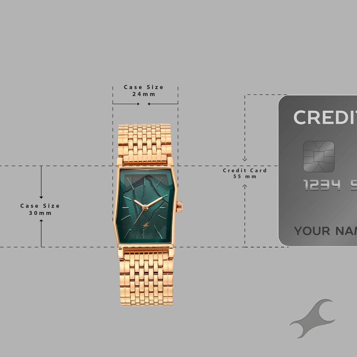 Fastrack Oceanyx 2.0 Green Dial Rose Gold Stainless Steel Strap Women's Watch 6333WM02 - view 4
