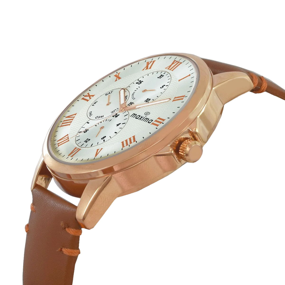 Maxima Attivo Silver Dial Leather Strap Men's Watch 67160LMGR - view 2