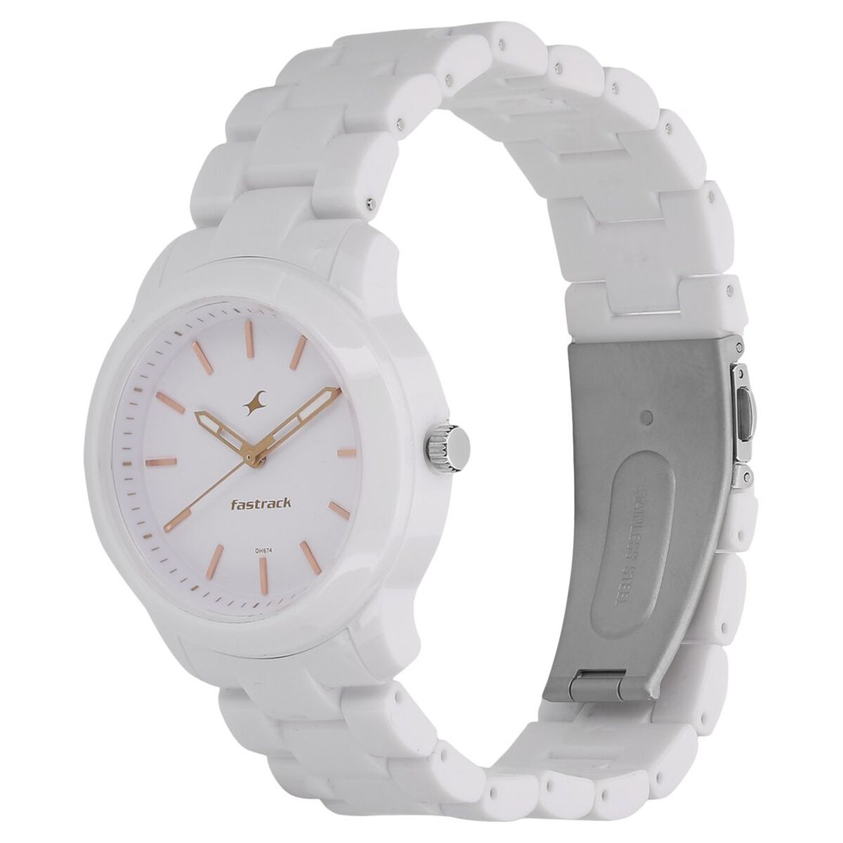 Fastrack Trendies White Dial White Plastic Strap Women's Watch 68006PP02 - view 2
