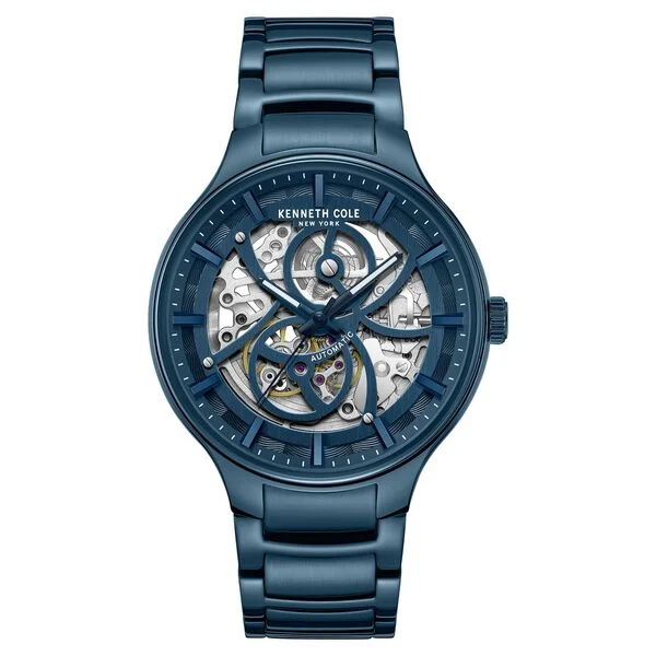 Kenneth Cole Automatic Blue Skeleton Dial Blue Steel Strap Men's Watch KCWGY0059802MN - view 1