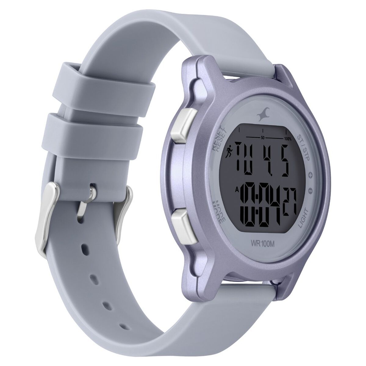 Fastrack Street Line Digital Dial Purple Silicone Strap Women's Watch 68027PP05 - view 5