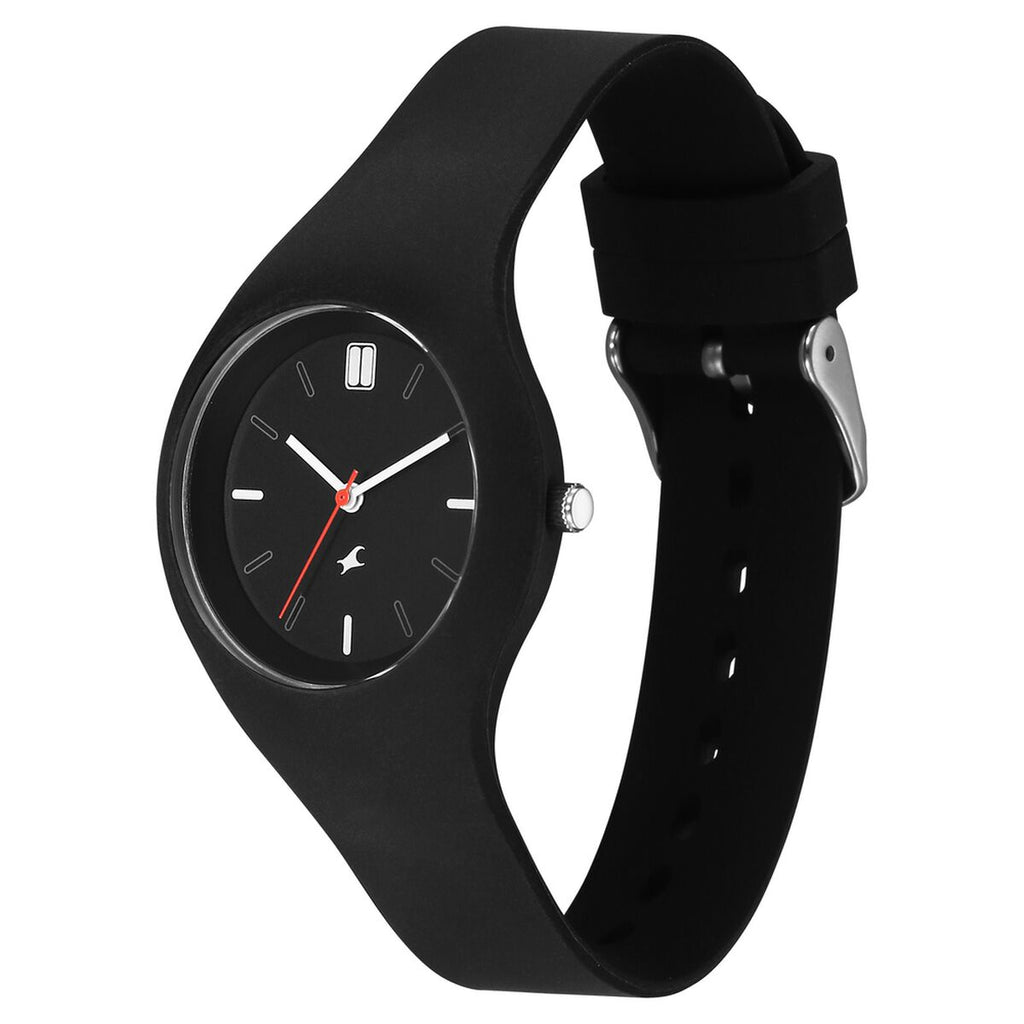Fastrack Tweens Black Dial Black Silicone Strap Kids' Watch 68050PP03W - view 6
