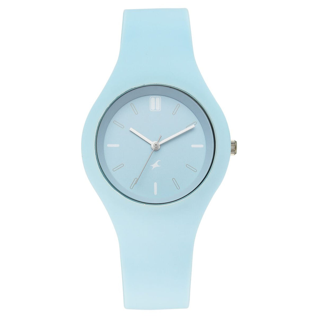 Fastrack Tweens Blue Dial Blue Silicone Strap Kids' Watch 68050PP05W - view 1