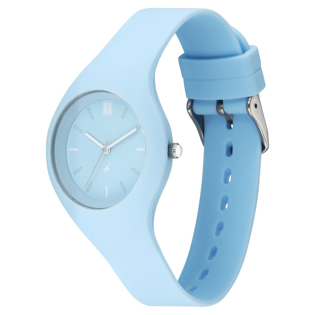 Fastrack Tweens Blue Dial Blue Silicone Strap Kids' Watch 68050PP05W - view 3
