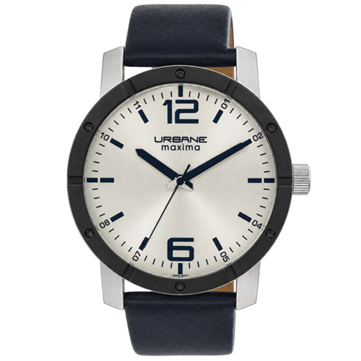 Maxima Urbane Attivo Silver Dial Leather Strap Men's Watch 69721LMGT - view 1