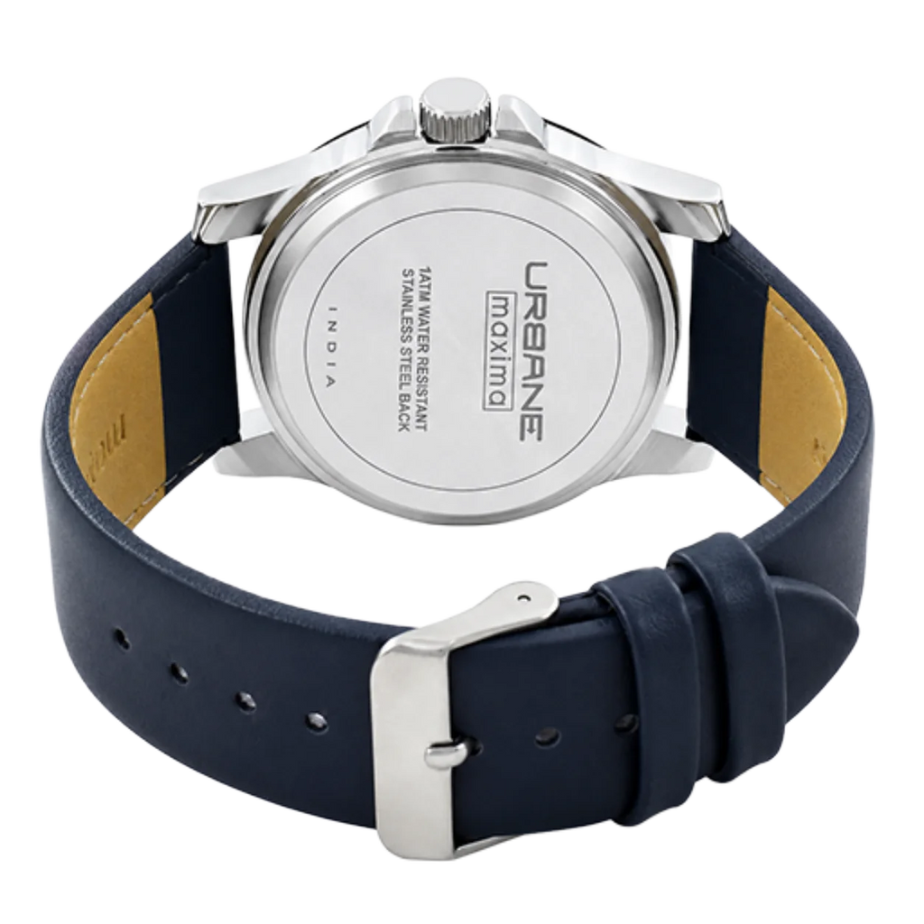 Maxima Urbane Attivo Silver Dial Leather Strap Men's Watch 69721LMGT - view 2