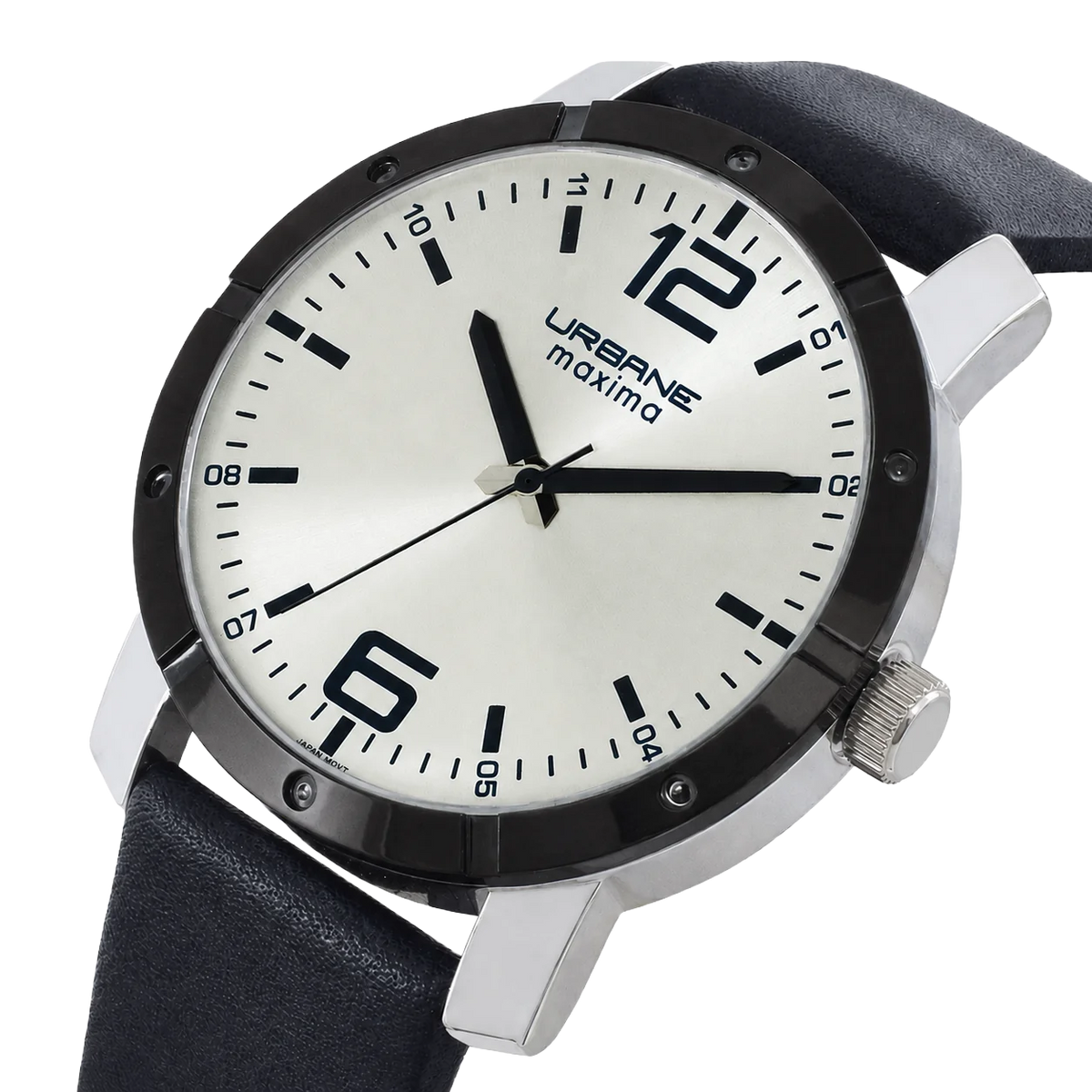 Maxima Urbane Attivo Silver Dial Leather Strap Men's Watch 69721LMGT - view 4