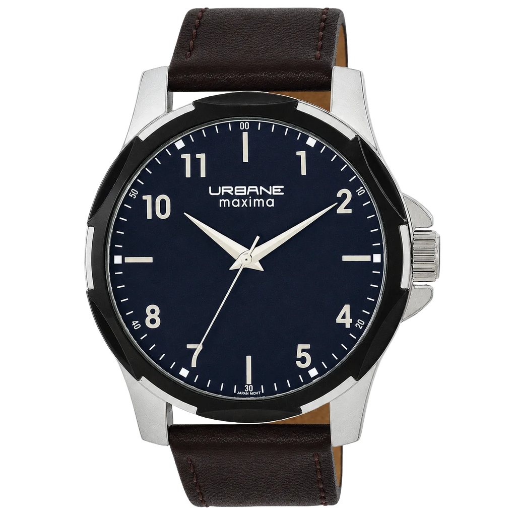 Maxima Urbane Attivo Blue Dial Leather Strap Men's Watch 69762LMGT - view 1
