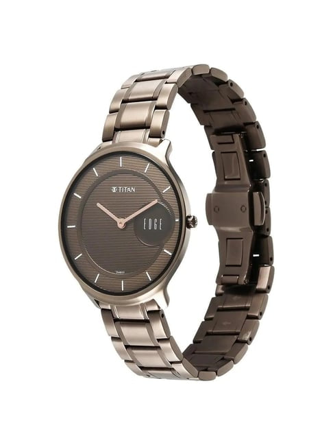 Titan Edge Grey Dial Grey Stainless Steel Strap Men's Watch 1843QM02 - view 2