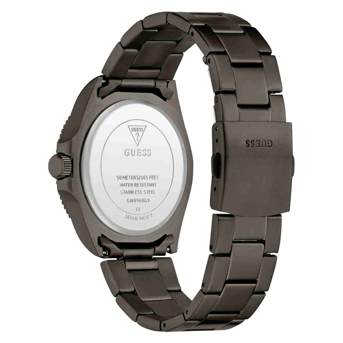 Guess Green Dial Gunmetal Stainless Steel Strap Men's Watch GW0968G3 - view 3