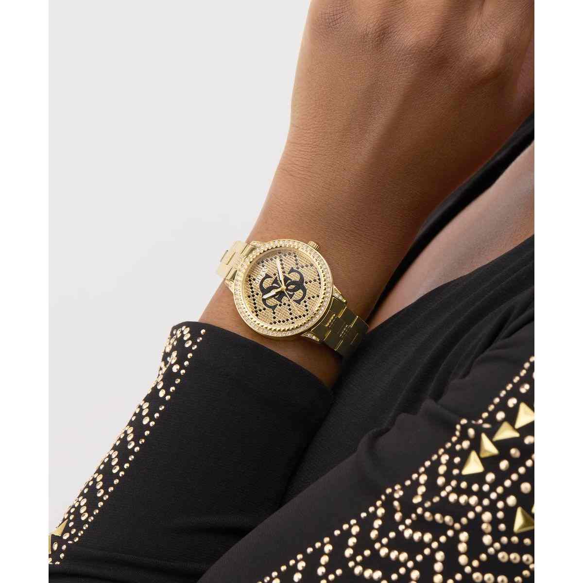 Guess G Lace Champagne Dial Gold-Tone Stainless Steel Strap Women's Watch GW0944L2 - view 7