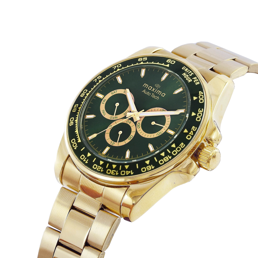 Maxima Apex Multifunction Green Dial Stainless Steel Strap Men's Watch 70764CMGY - view 2