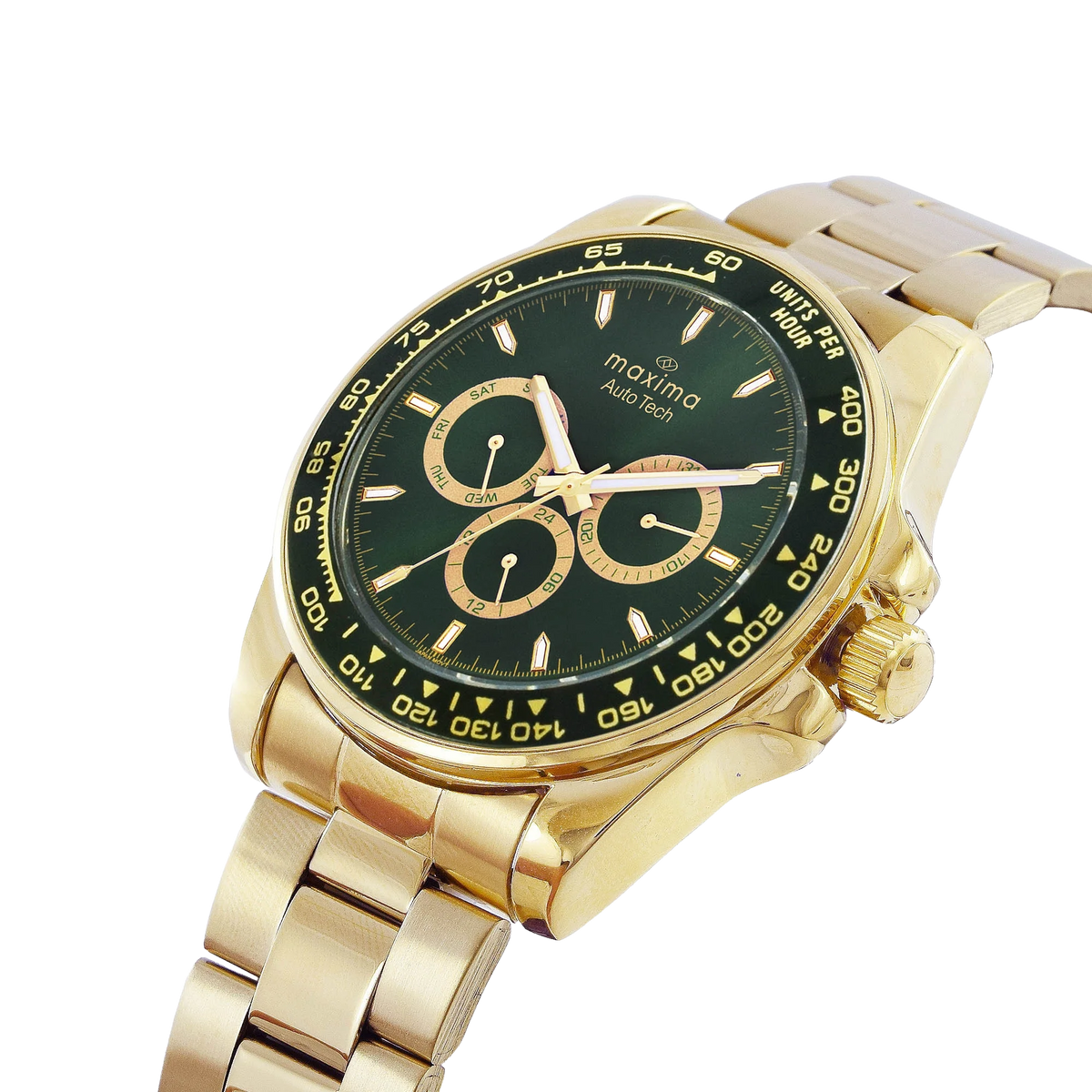 Maxima Apex Multifunction Green Dial Stainless Steel Strap Men's Watch 70764CMGY - view 2