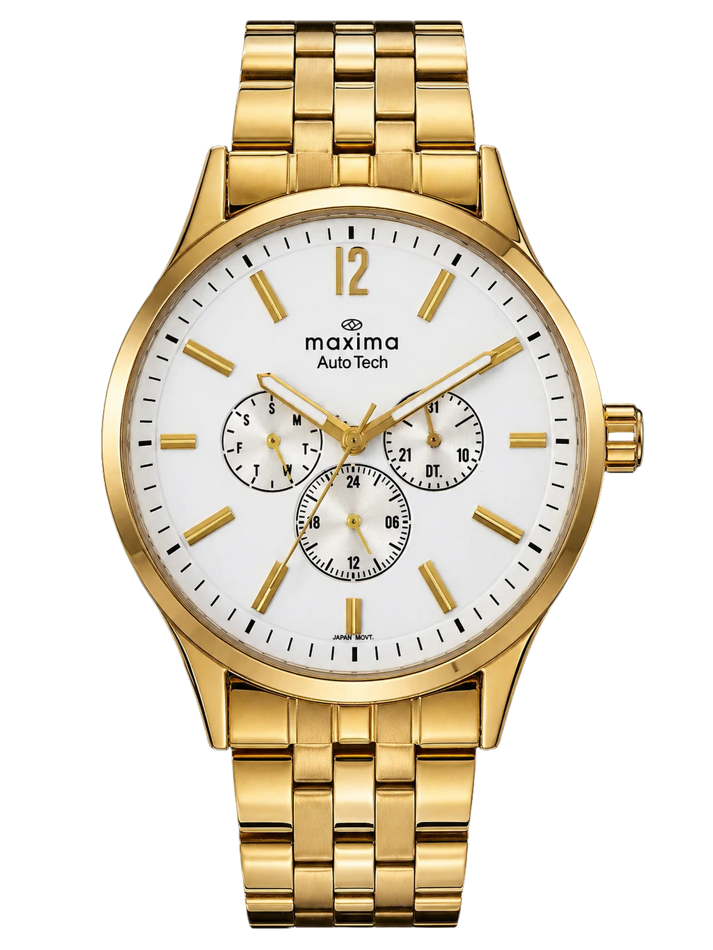Maxima Apex Multifunction White Dial Stainless Steel Strap Men's Watch 71171CMGY - view 1