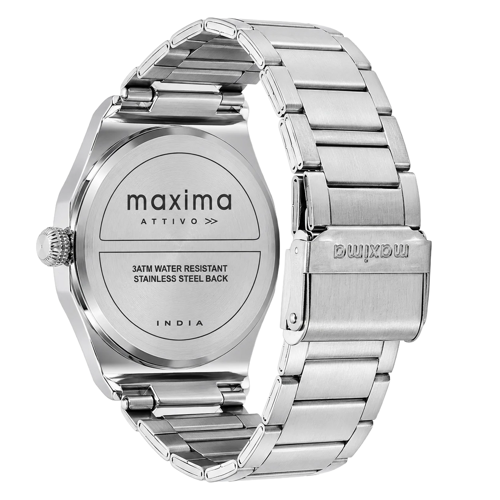 Maxima Attivo Black Dial Stainless Steel Strap Men's Watch 71310CMGI - view 3