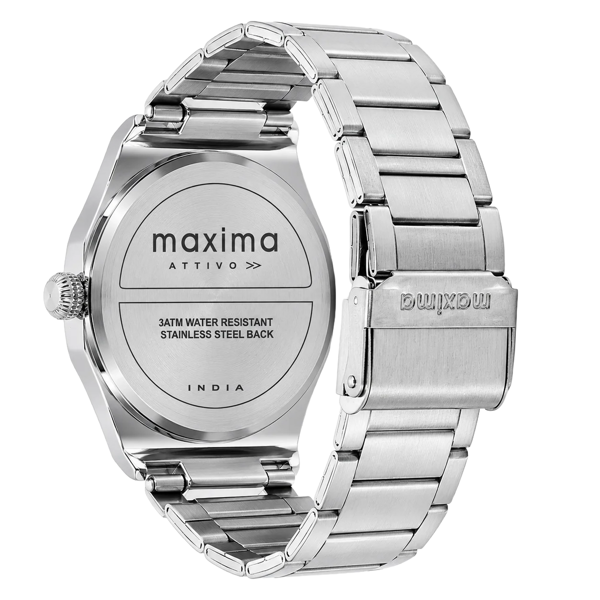 Maxima Attivo Black Dial Stainless Steel Strap Men's Watch 71310CMGI - view 3