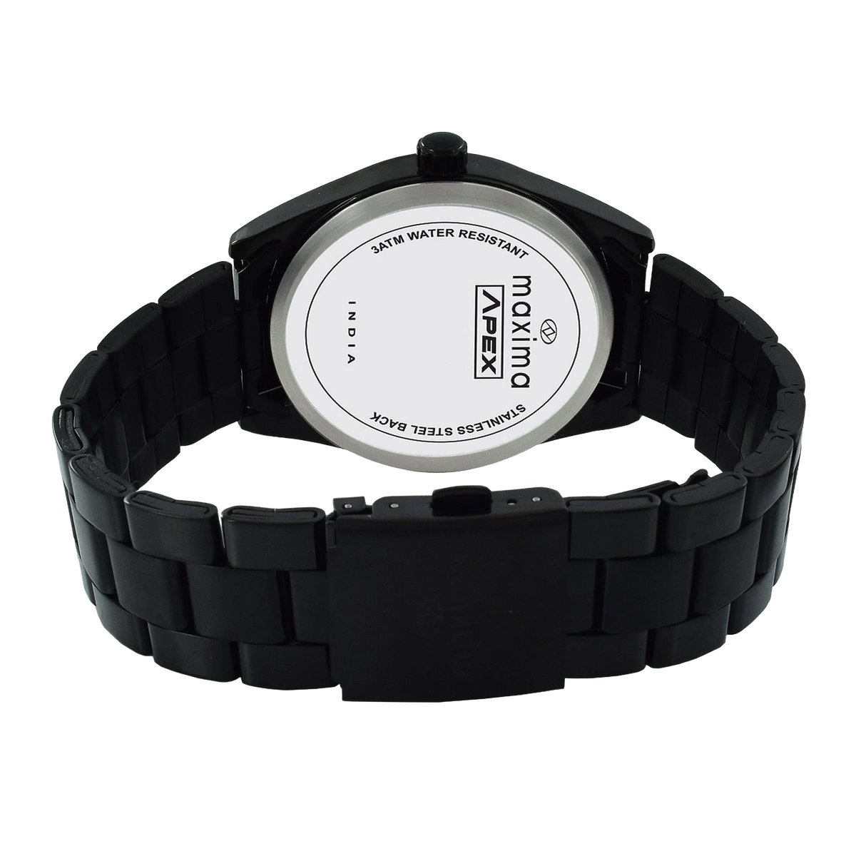 Maxima Apex Black Dial Stainless Steel Strap Men's Watch 71584CMGB - view 4