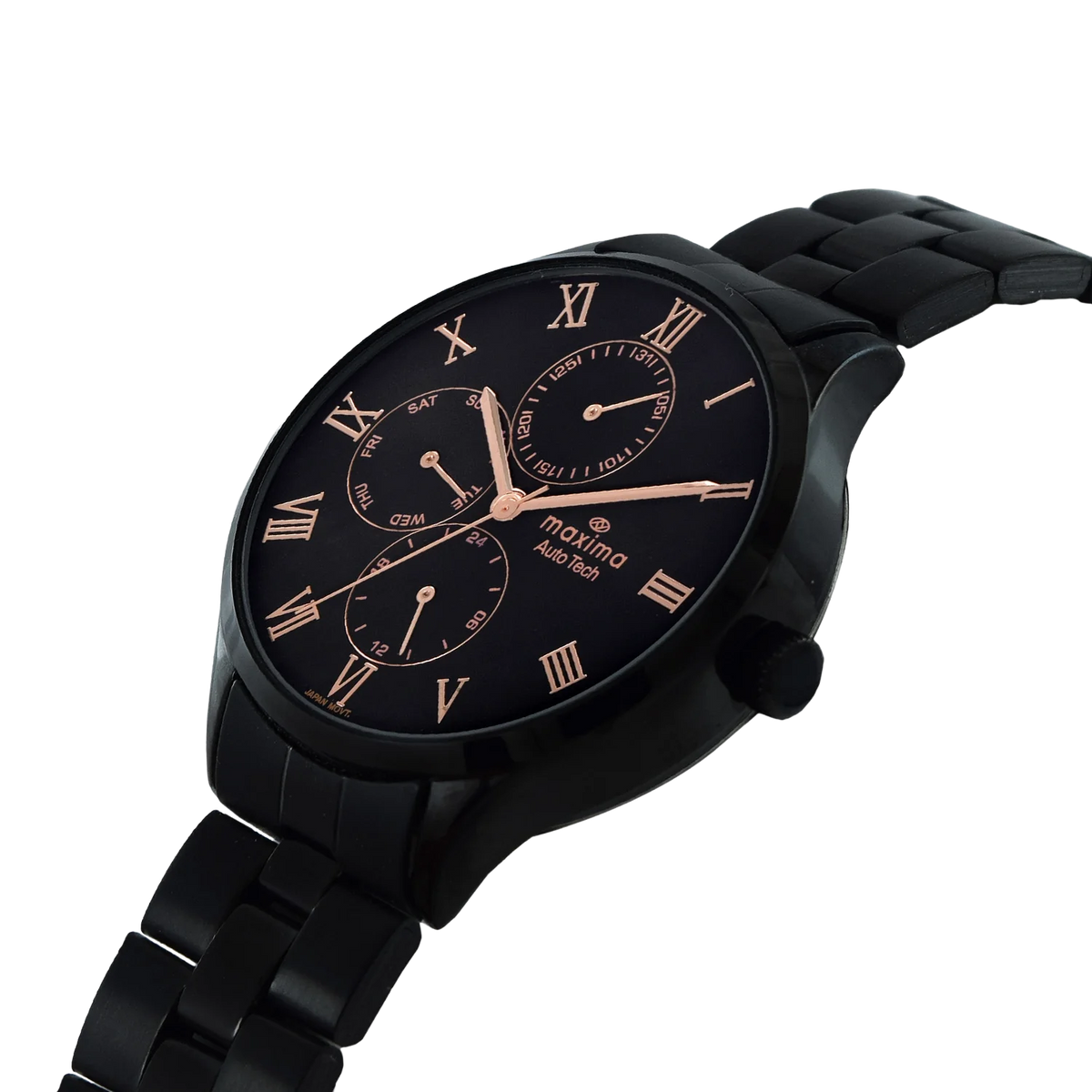 Maxima Athena Multifunction Black Dial Stainless Steel Strap Women's Watch 71650CMLB - view 2
