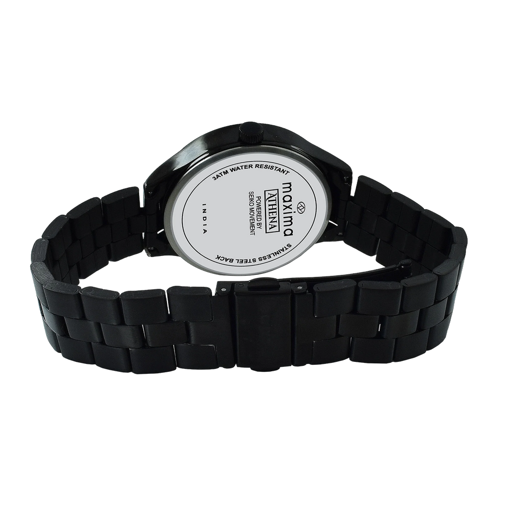 Maxima Athena Multifunction Black Dial Stainless Steel Strap Women's Watch 71650CMLB - view 4