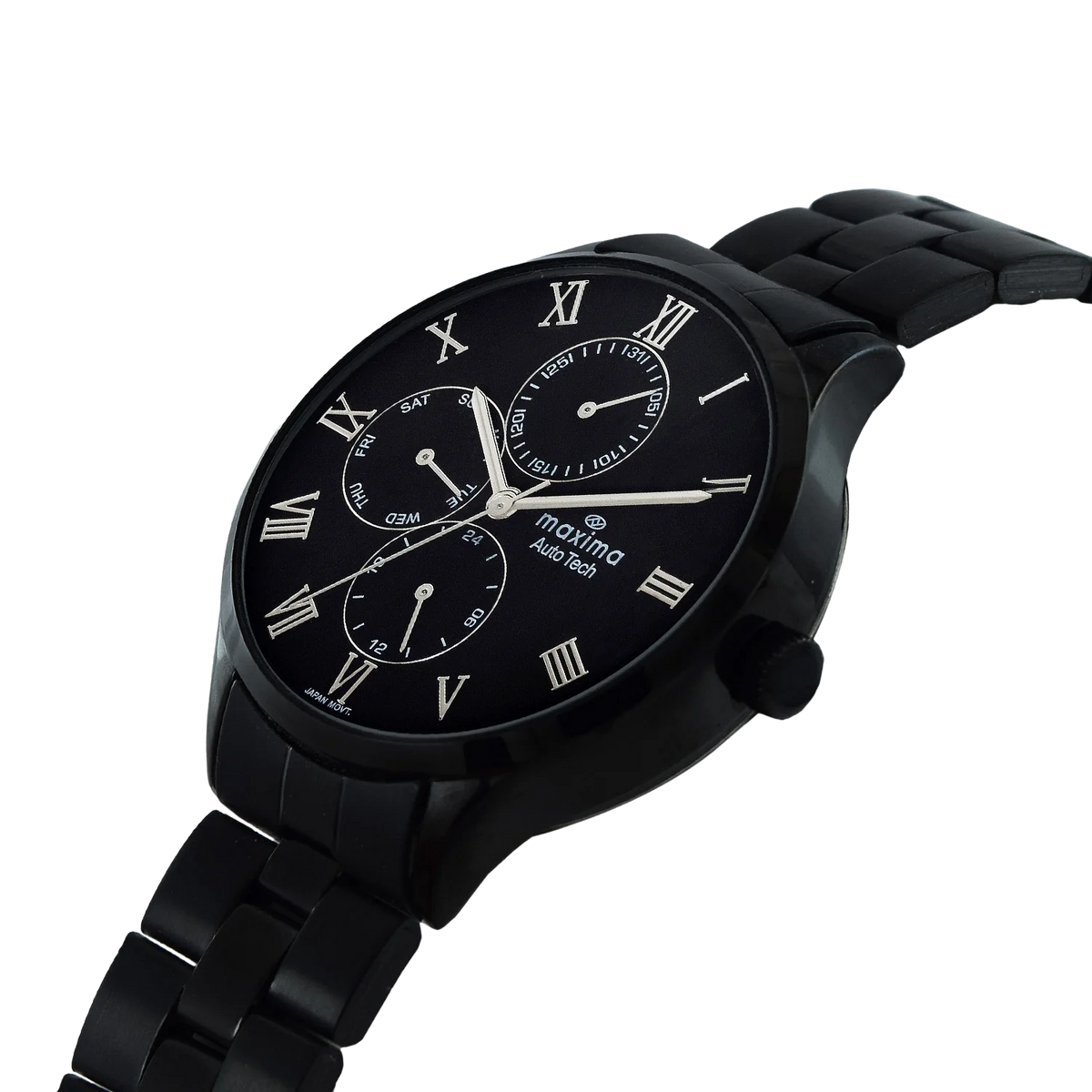 Maxima Athena Multifunction Black Dial Stainless Steel Strap Women's Watch 71651CMLB - view 2