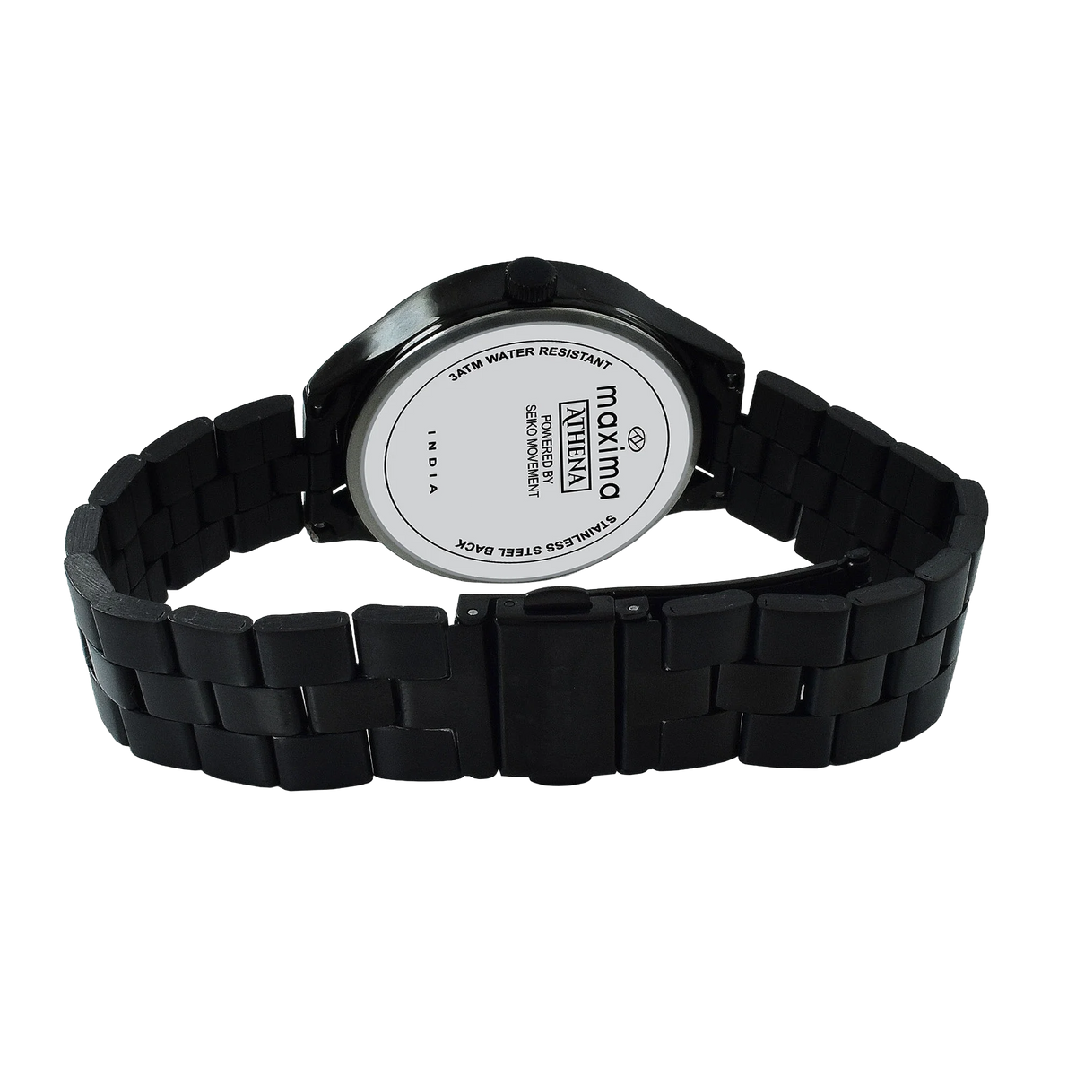Maxima Athena Multifunction Black Dial Stainless Steel Strap Women's Watch 71651CMLB - view 4