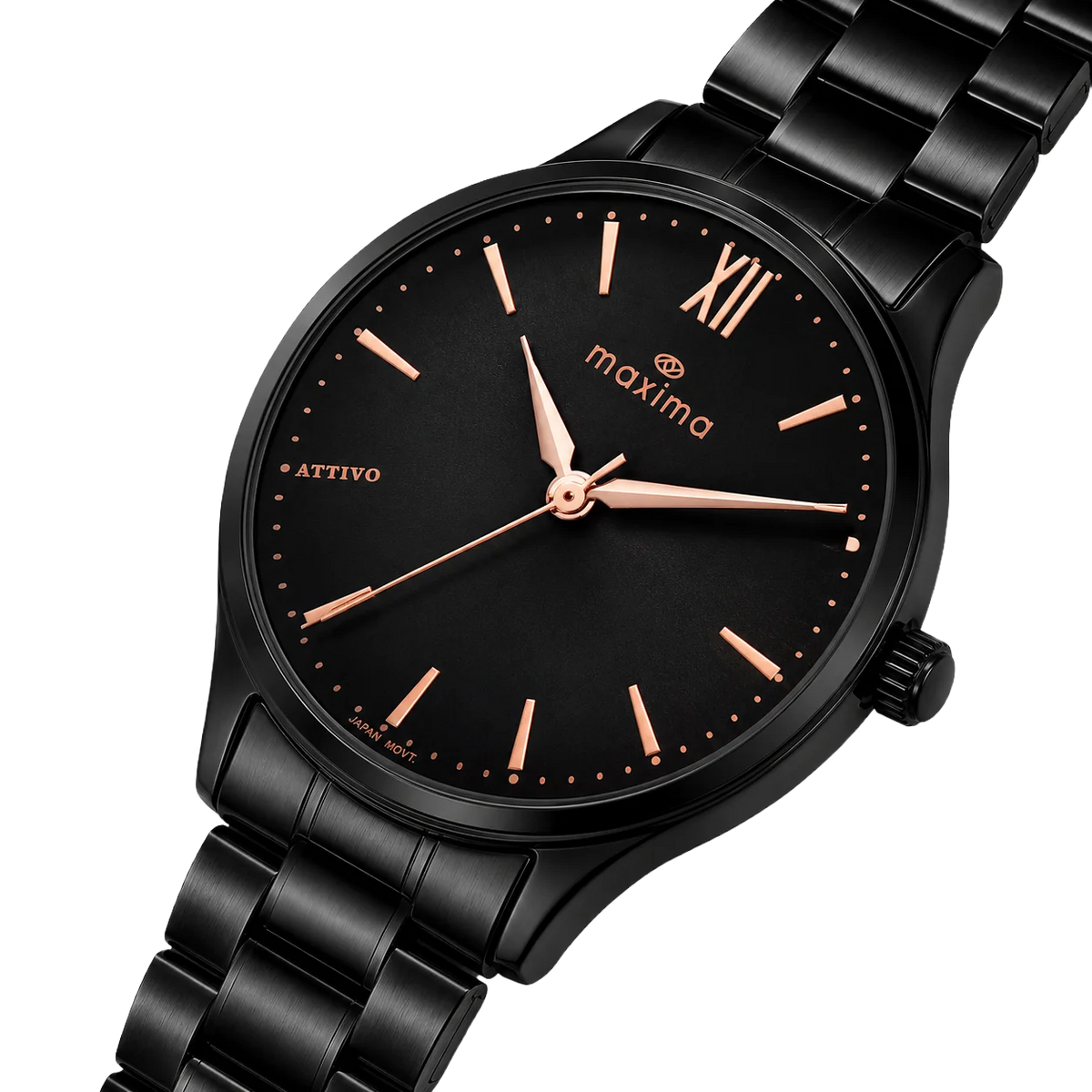Maxima Waterproof Black Dial Stainless Steel Strap Women's Watch 71730CMLB - view 4