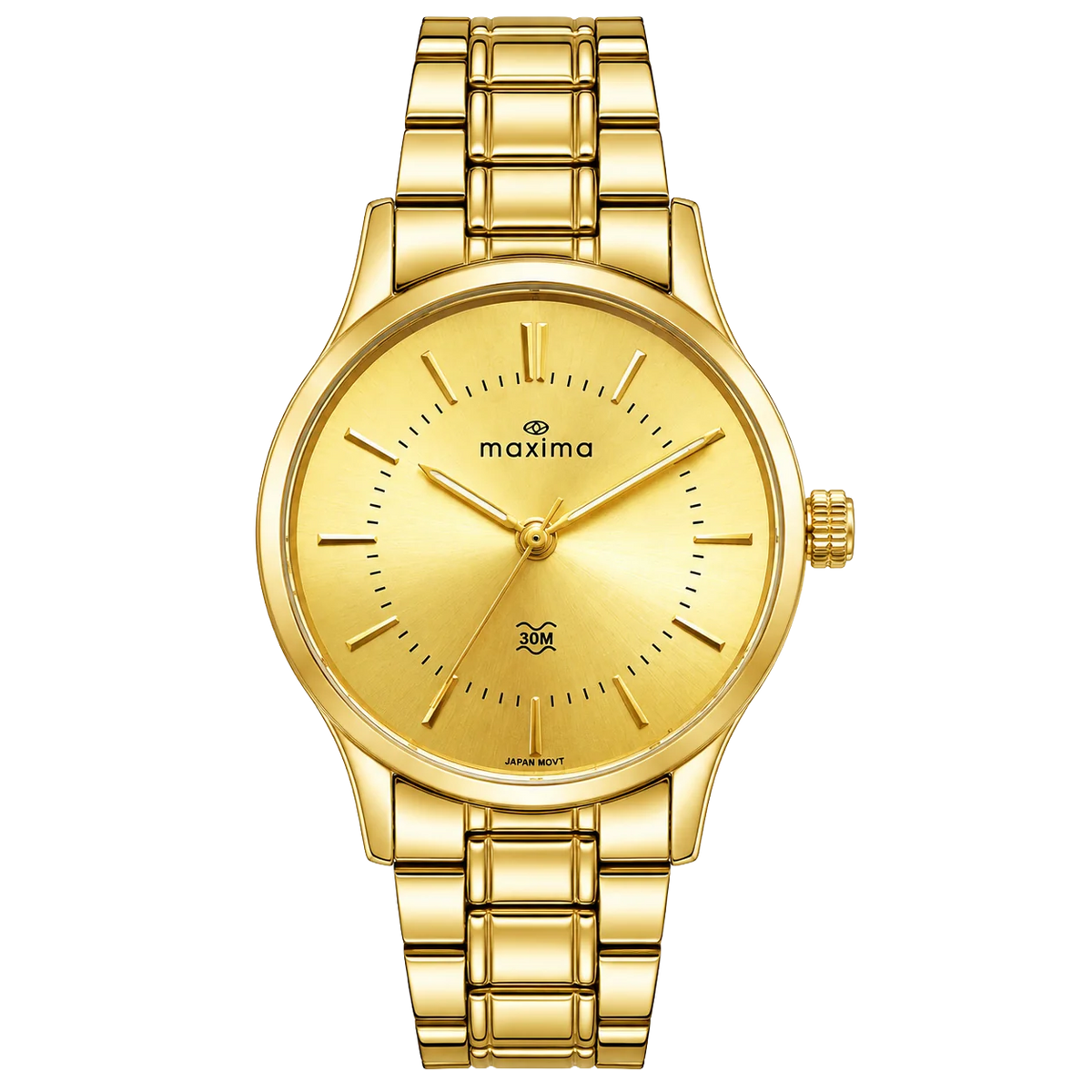 Maxima Gold Gold Dial Stainless Steel Strap Women's Watch 72290CMLY - view 1