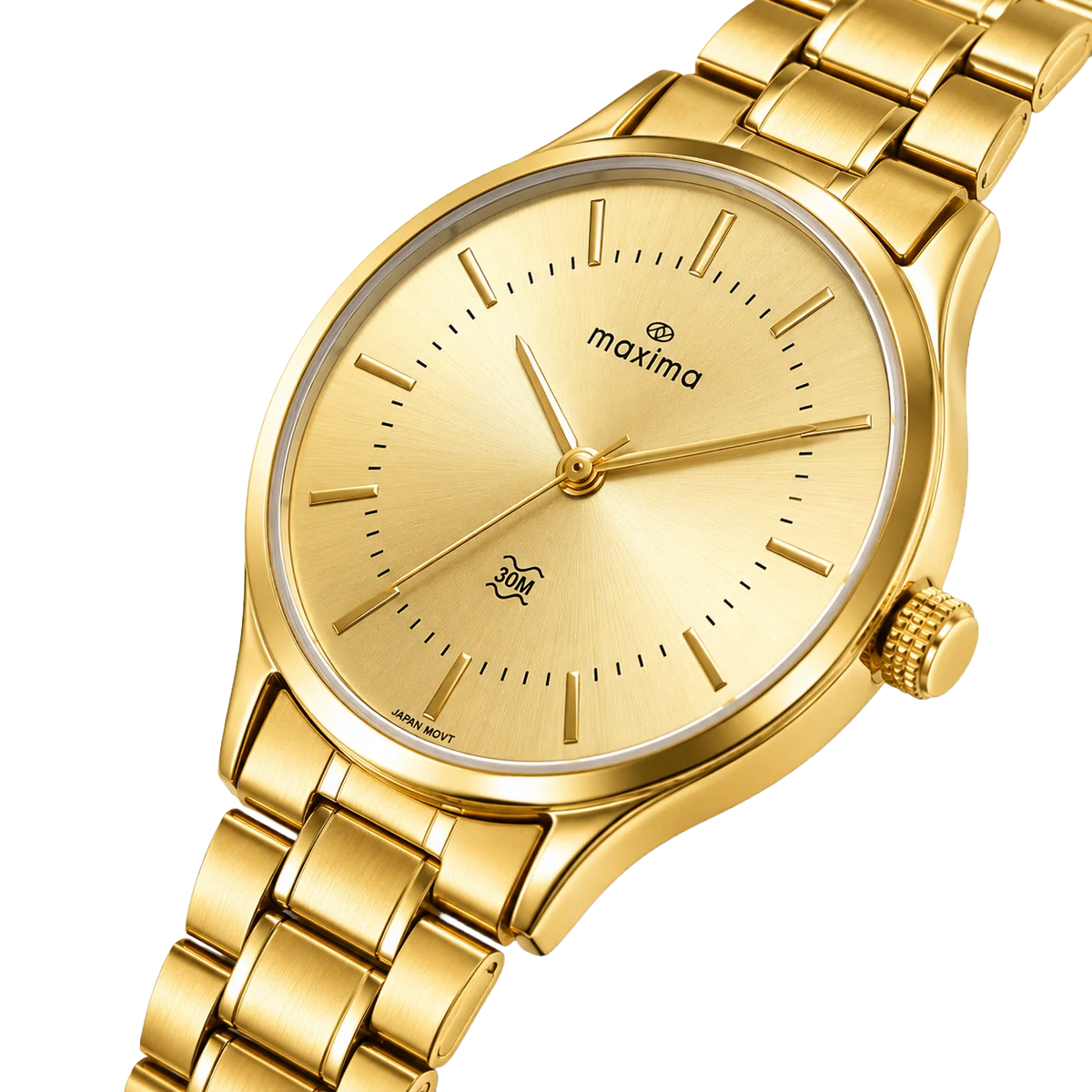 Maxima Gold Gold Dial Stainless Steel Strap Women's Watch 72290CMLY - view 4