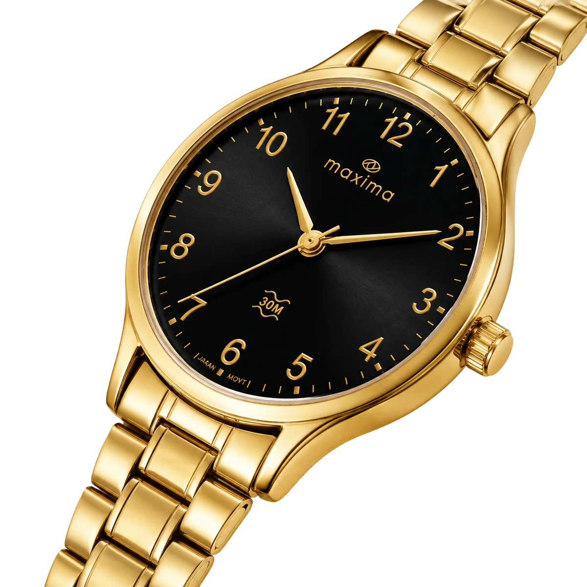 Maxima Gold Blue Dial Stainless Steel Strap Women's Watch 72294CMLY - view 4