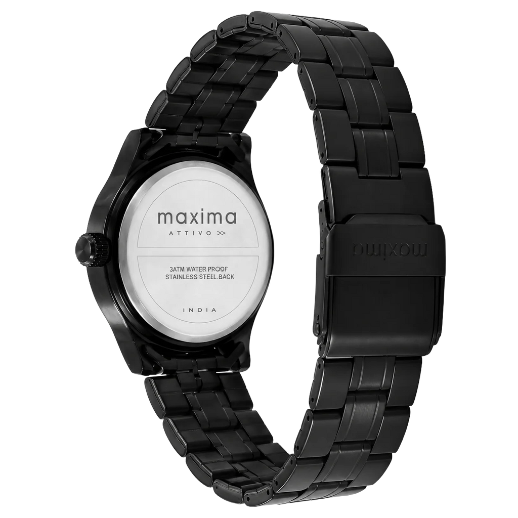 Maxima Attivo Black Dial Stainless Steel Strap Women's Watch 72301CMLB - view 2