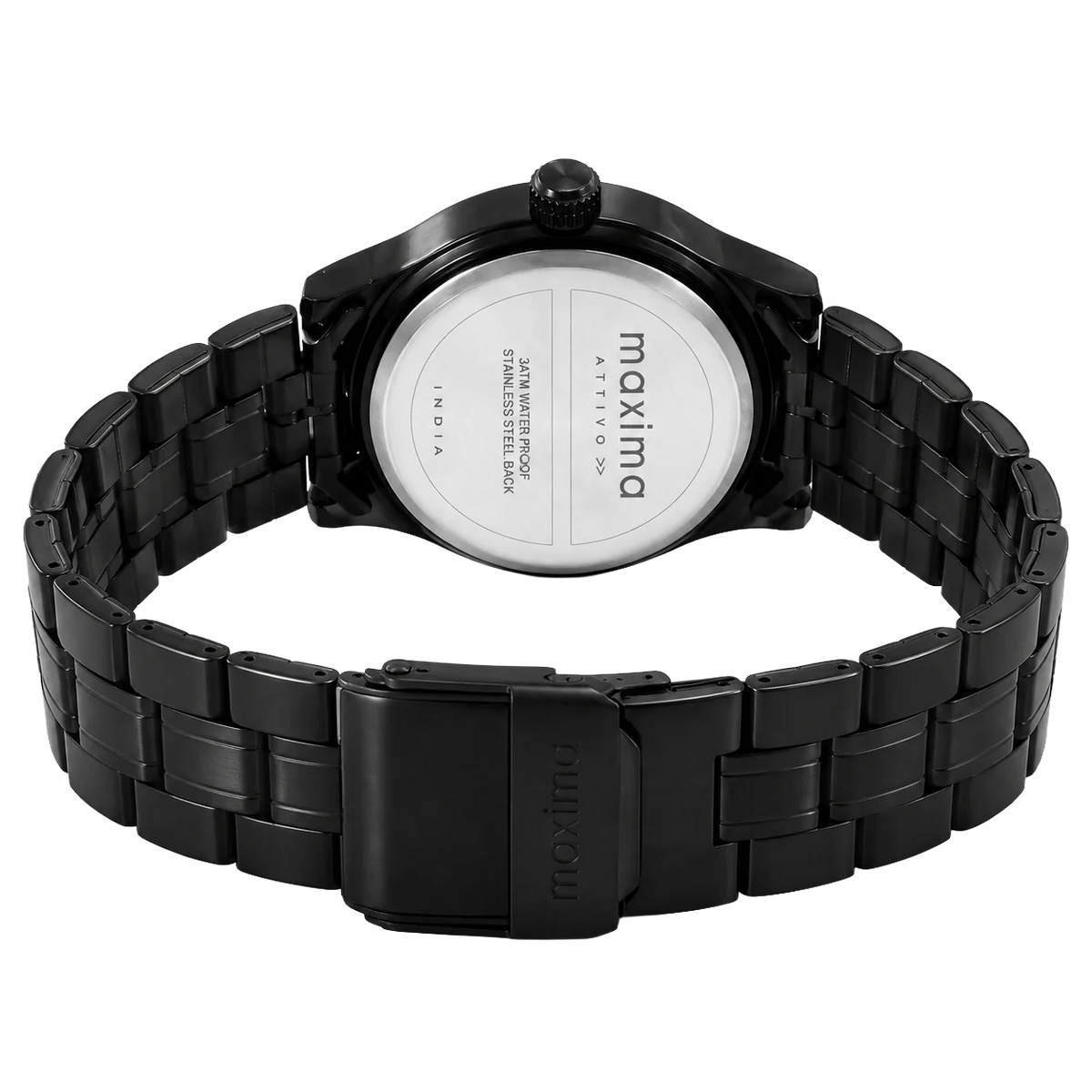Maxima Attivo Black Dial Stainless Steel Strap Women's Watch 72301CMLB - view 3