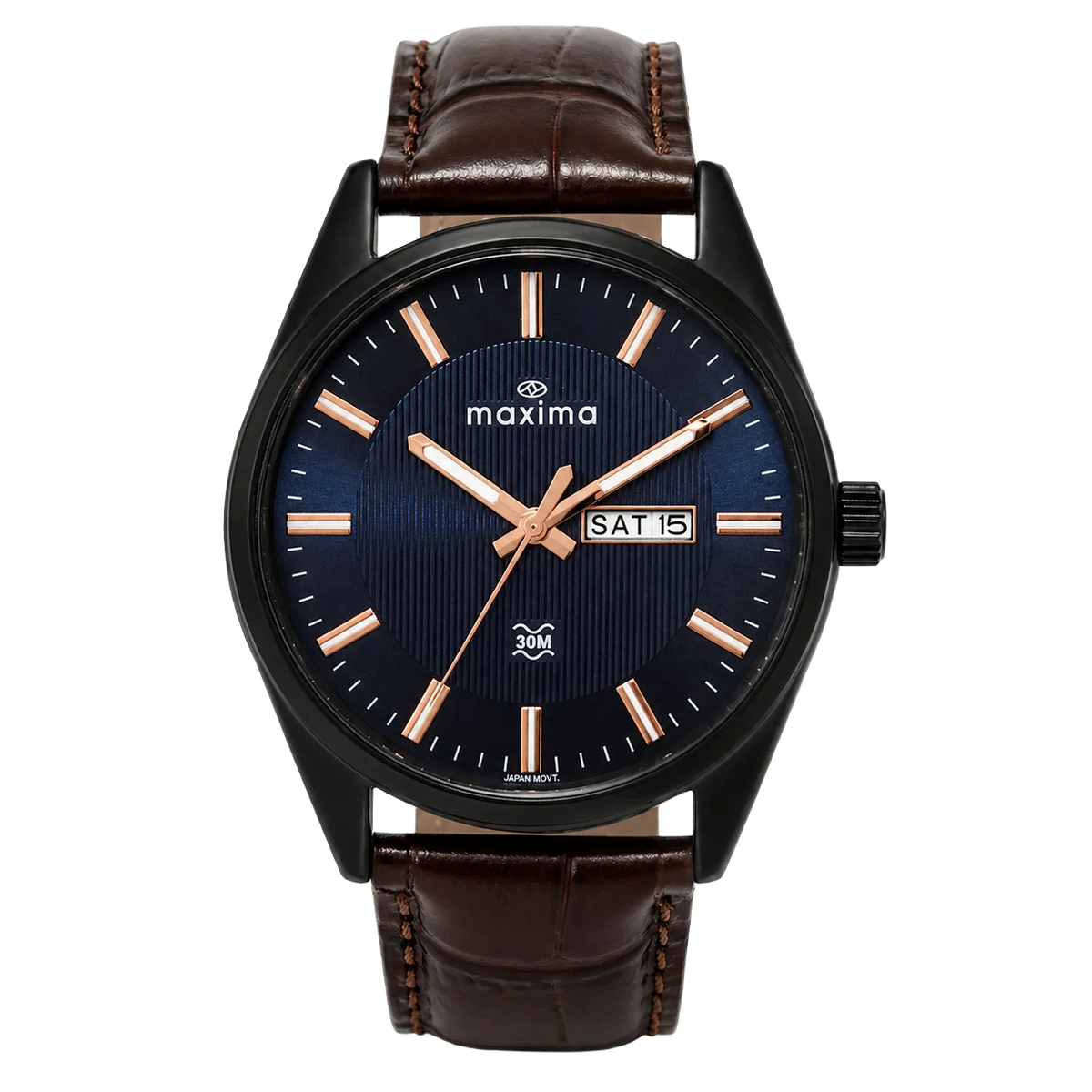 Maxima Apex Blue Dial Leather Strap Men's Watch 72381LMGB - view 1