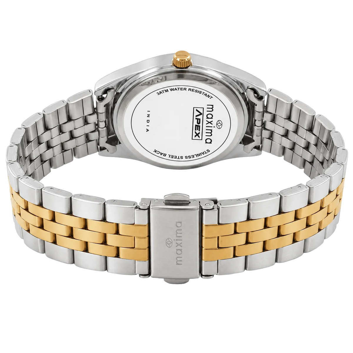 Maxima Athena Gold Dial Two-Tone Stainless Steel Strap Women's Watch 72453CMLT - view 2