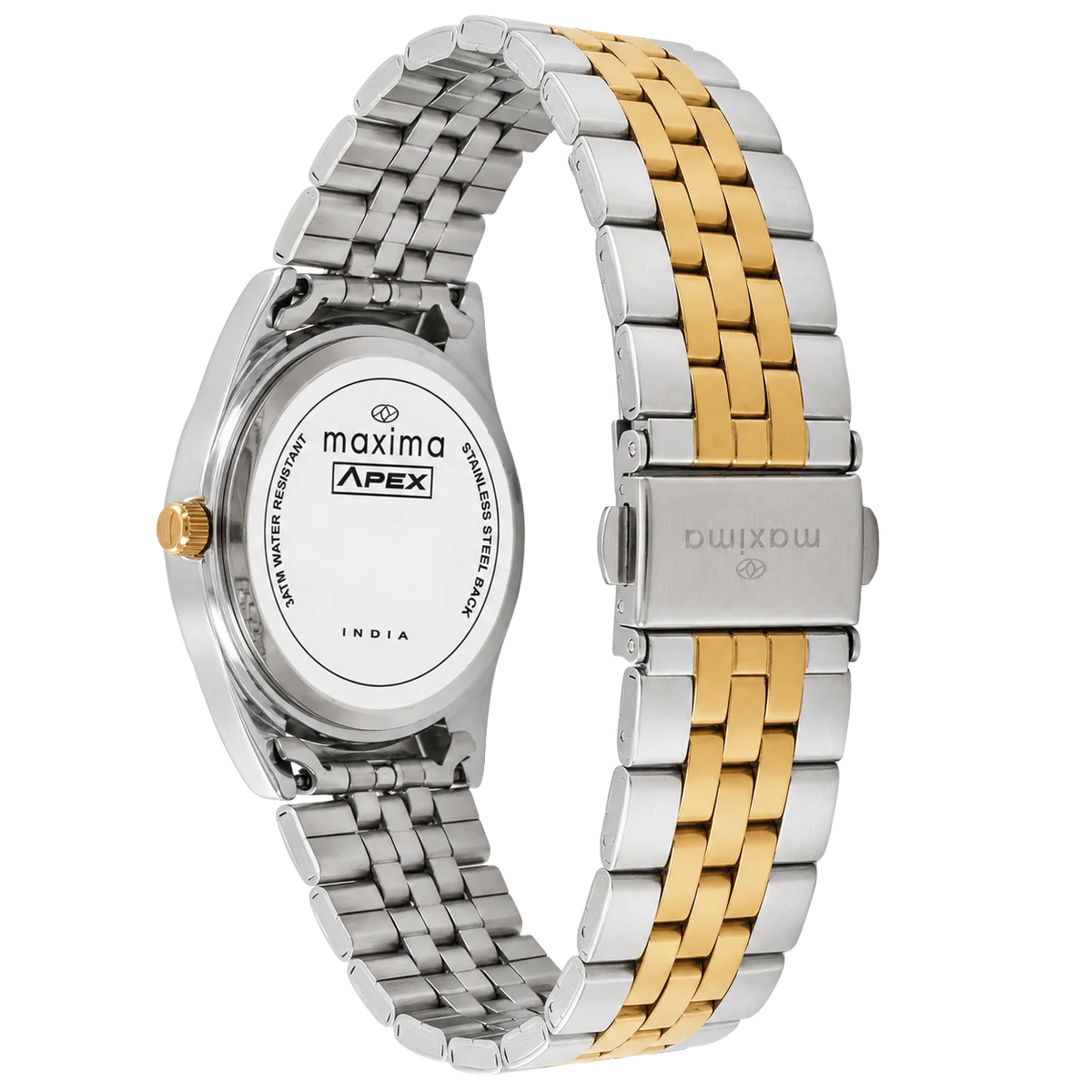 Maxima Athena Gold Dial Two-Tone Stainless Steel Strap Women's Watch 72453CMLT - view 3