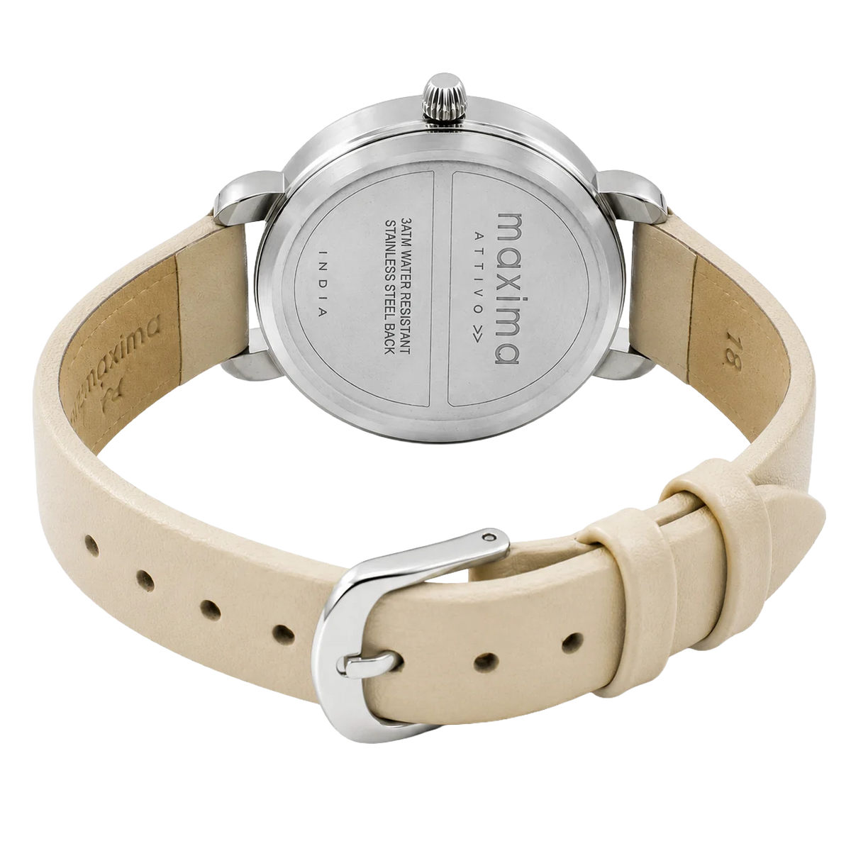 Maxima Attivo Peach Dial Silicone Strap Women's Watch 72521LMLI - view 3
