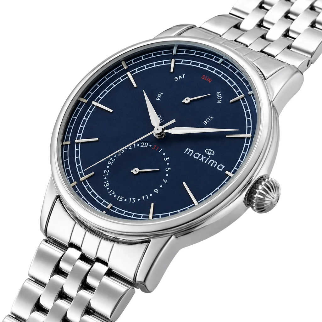 Maxima Apex Blue Dial Stainless Steel Strap Men's Watch 73021CMGI - view 4