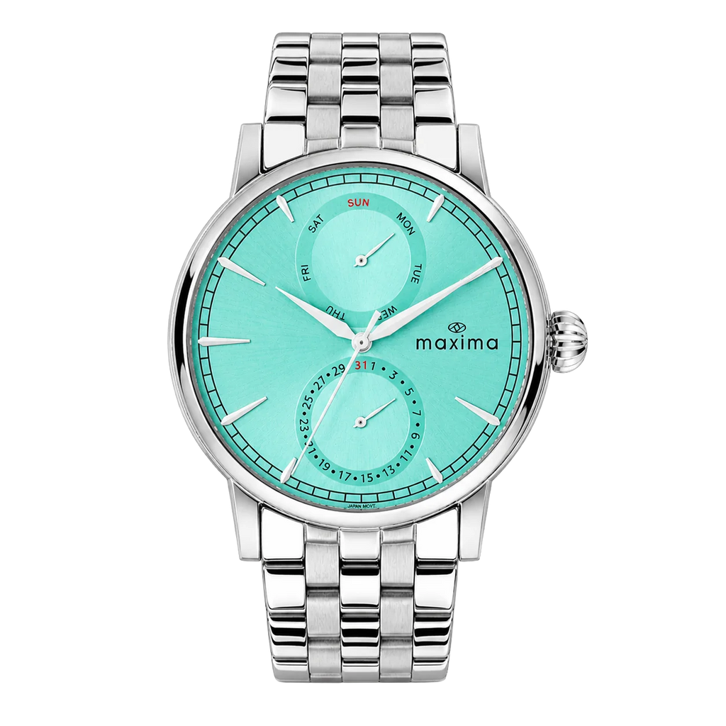 Maxima Apex Tiffany Blue Dial Stainless Steel Strap Men's Watch 73022CMGI - view 4