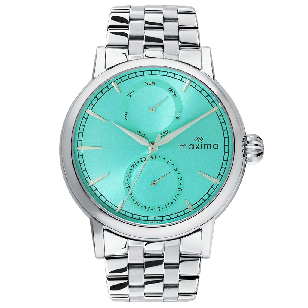Maxima Apex Tiffany Blue Dial Stainless Steel Strap Men's Watch 73022CMGI - view 1