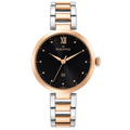 Maxima Athena Black Dial Two-Tone Stainless Steel Strap Women's Watch 73172BMLT - view 1