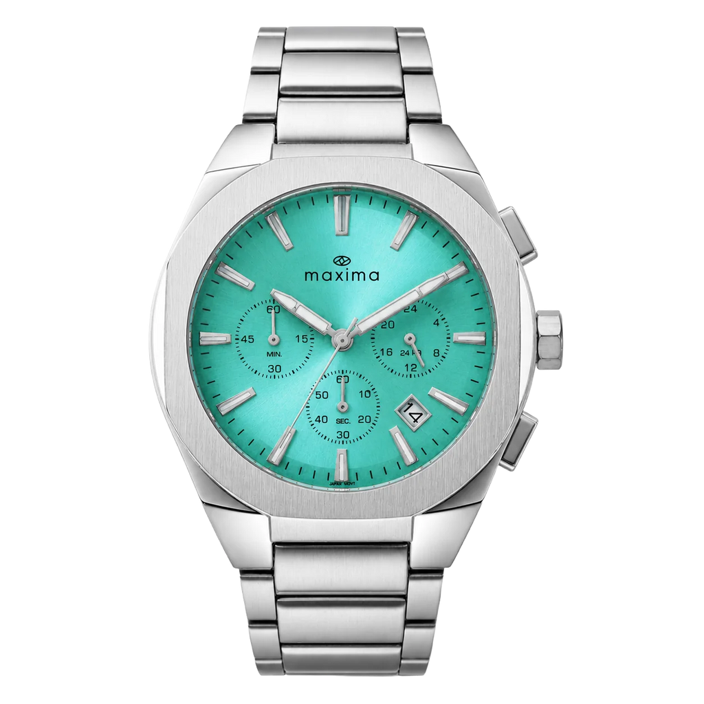 Maxima Analog Tiffany Blue Dial Stainless Steel Strap Men's Watch 73333CMGI - view 1