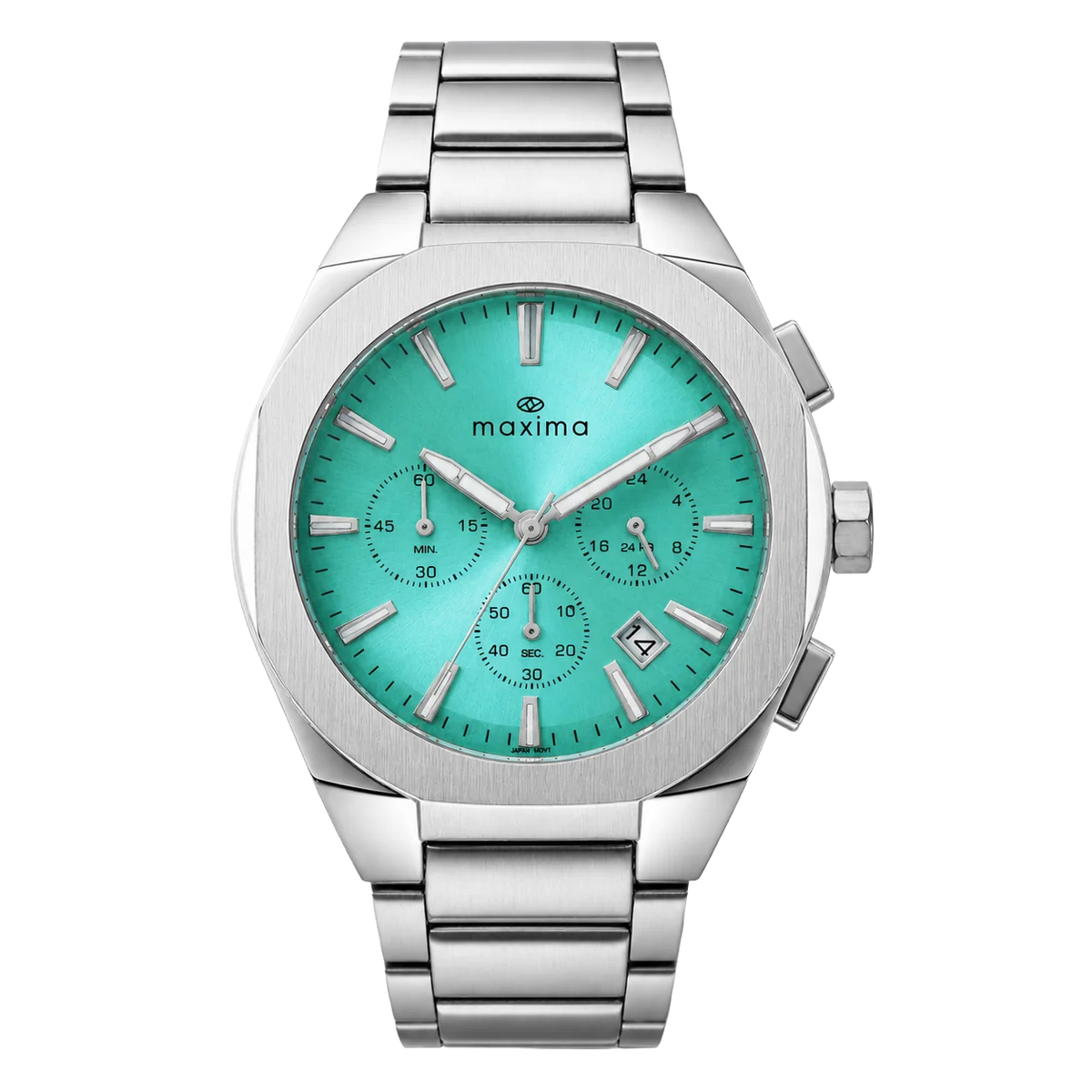 Maxima Analog Tiffany Blue Dial Stainless Steel Strap Men's Watch 73333CMGI - view 1