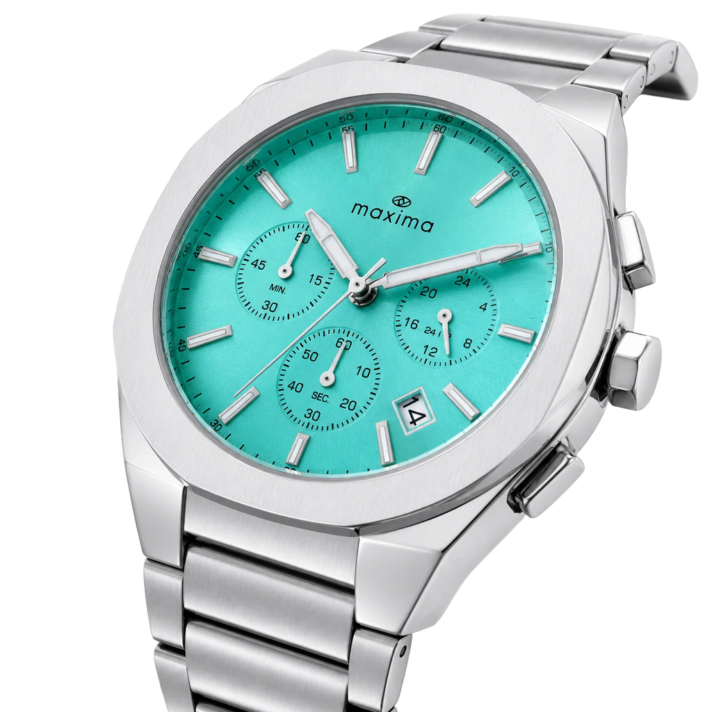 Maxima Analog Tiffany Blue Dial Stainless Steel Strap Men's Watch 73333CMGI - view 3