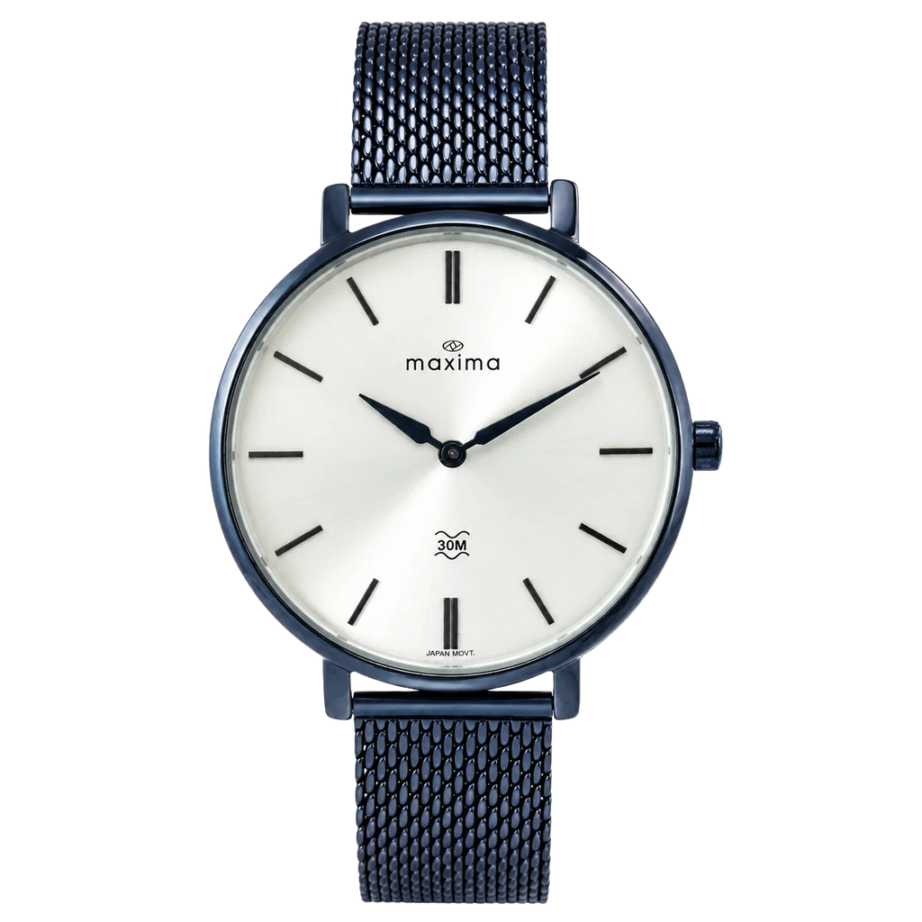Maxima Athena Silver Dial Mesh Strap Women's Watch 74100CMLG - view 1