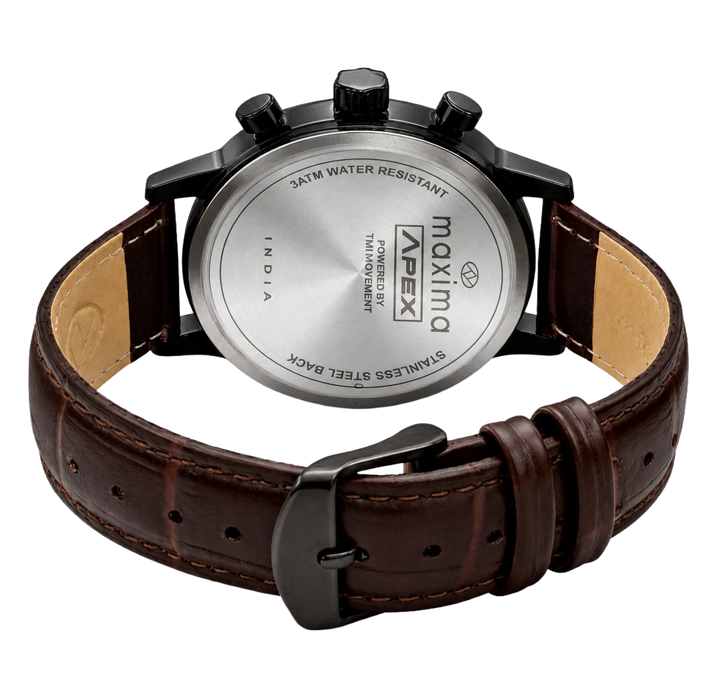 Maxima Apex Brown Dial Leather Strap Men's Watch 74492LMGB - view 3