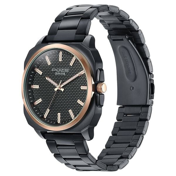 Sonata Poze Black Dial Black Metal Strap Men's Watch SP70087KM02 - view 3