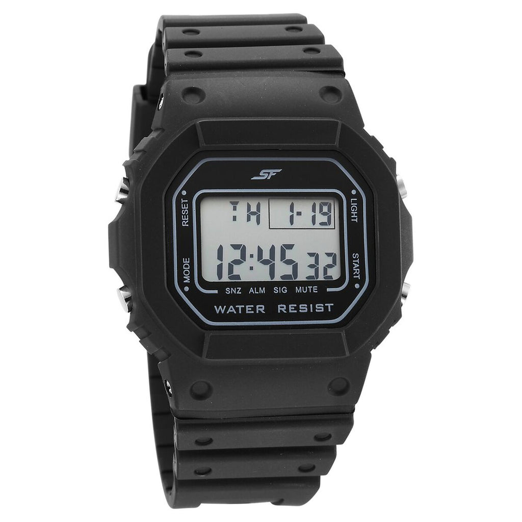 Sonata SF Hexa Digital Dial Black Polyurethane Strap Kids' Watch 77122PP02 - view 1
