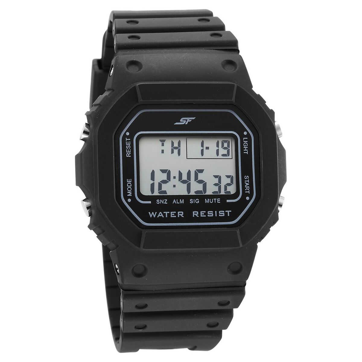 Sonata SF Hexa Digital Dial Black Polyurethane Strap Kids' Watch 77122PP02 - view 1