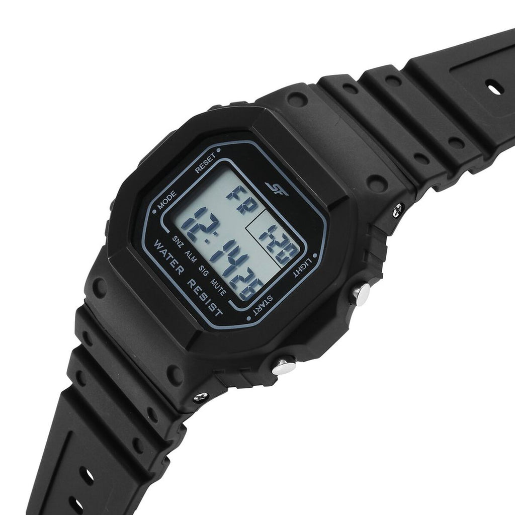 Sonata SF Hexa Digital Dial Black Polyurethane Strap Kids' Watch 77122PP02 - view 3