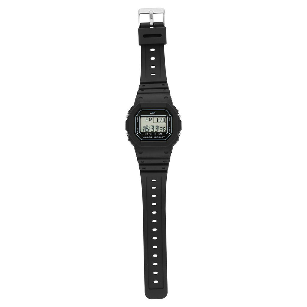 Sonata SF Hexa Digital Dial Black Polyurethane Strap Kids' Watch 77122PP02 - view 4