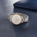 Sonata Multifunction Pink Dial Two-Tone Stainless Steel Strap Men's Watch 77146KM01 - view 1